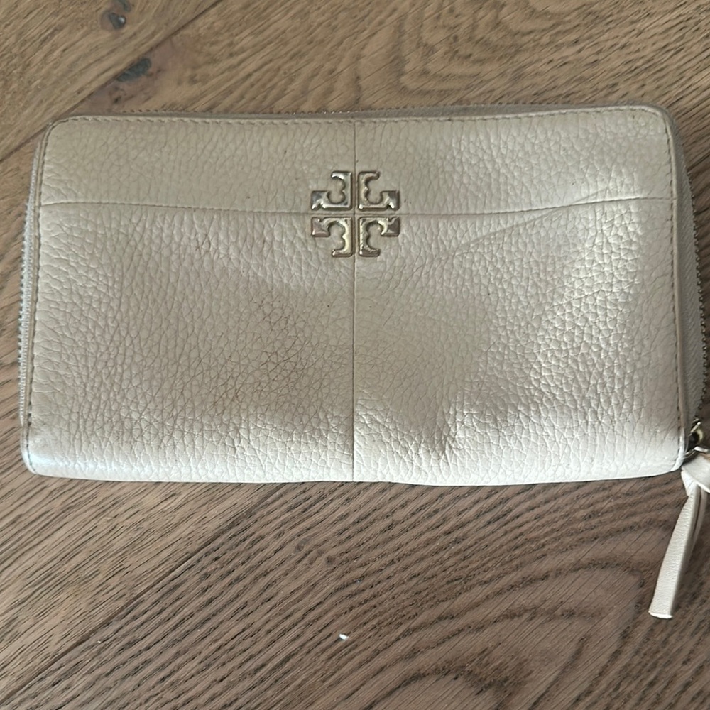Tory Burch Gold Leather Wallet